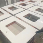 White Crystallized Glass Vanitytop