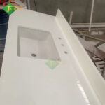 White Crystallized Glass Vanitytop