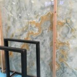 Azzurro onyx slab and tiles for countertops