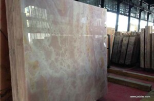 Beautiful pink onyx marble slab - Jaddas Stone