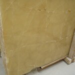 Golden onyx slab and tiles for countertops