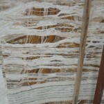 Golden wood onyx slab and tiles for countertops