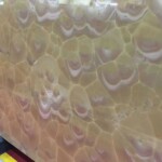 Orange onyx slab and tiles for countertops