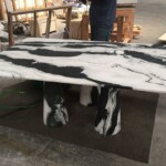 Panda white marble slab with competitive price