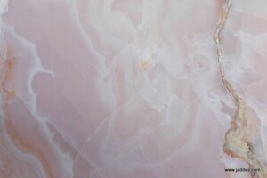 Pink onyx slab and tiles for countertops