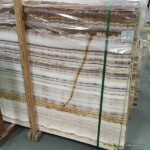 Pinky wood onyx slab and tiles for countertops