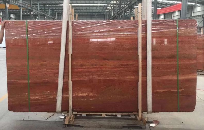 Red Travertine Marble - Jaddas Stone Red Travertine Marble