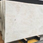 White ice onyx slab and tiles for countertops