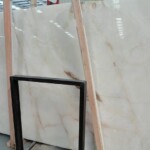 White onyx slab and tiles for countertops