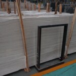 White wood grain marble slab with competitive price